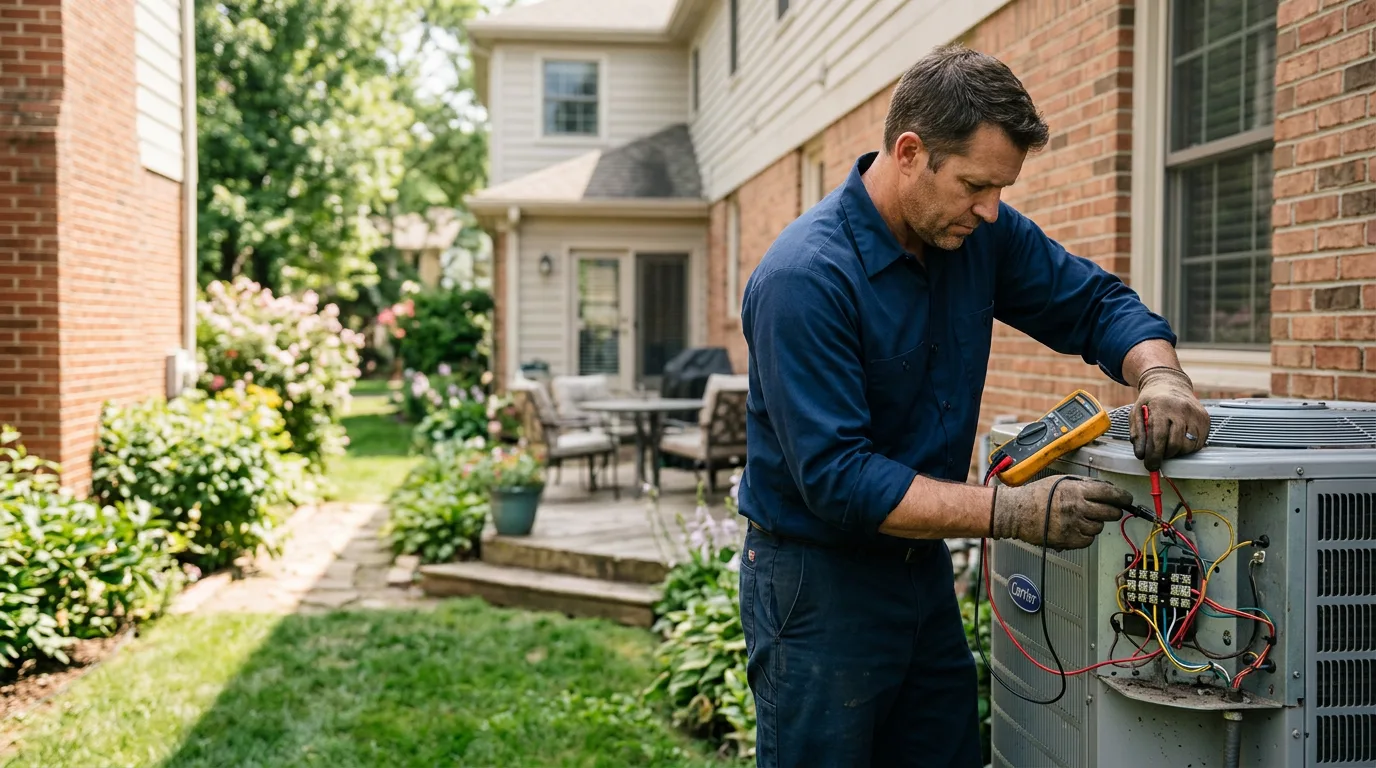 HVAC technician working near Phillipsport, NY